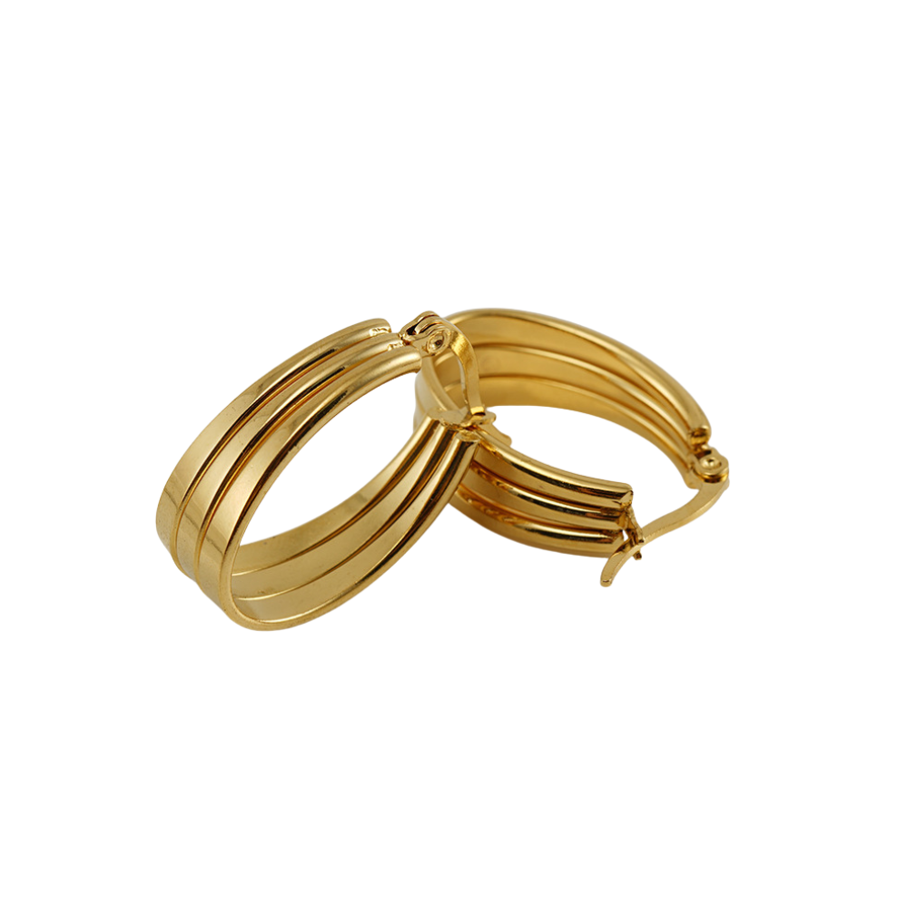 Unique Hoop Earrings in 18k Gold-Plated Stainless Steel