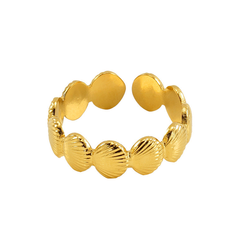 Seashell Ring in 18k Gold-Plated Stainless Steel