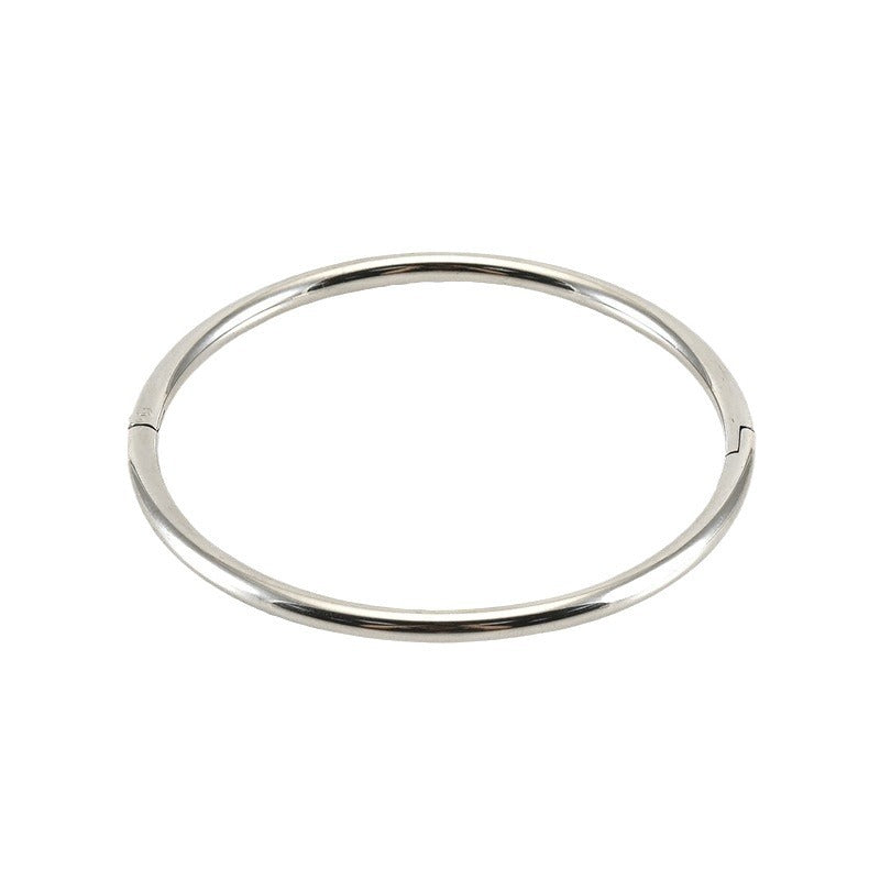 Smooth Plain Bangle in 18k Gold-Plated Stainless Steel