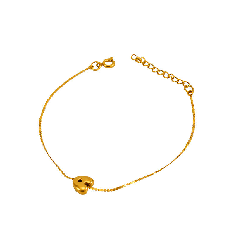 18k Gold-Plated Stainless Steel Letter Bracelet – Balloon Initial Charm