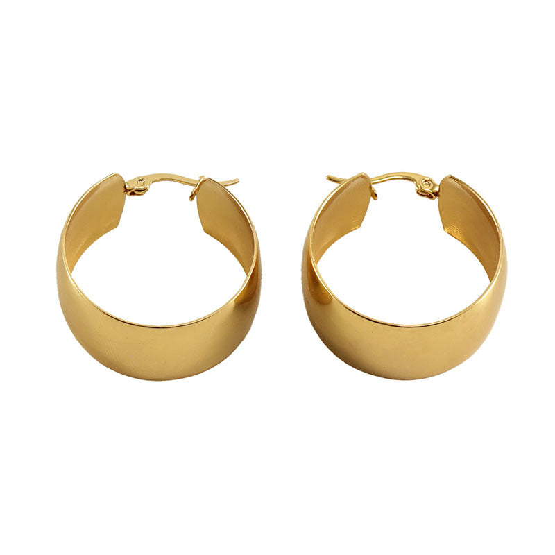 Hoop Earrings in 18k Gold-Plated Stainless Steel